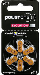 Varta Power One Evolution P312 Hörgerätebatterien 6 Stück