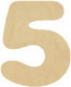 Wooden Numbers 7cm 5