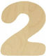 Wooden Numbers 14cm