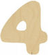 Wooden Numbers 7cm 4