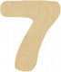 Wooden Numbers 7cm 7