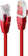 Lindy SF/UTP Cat.6 (Gigabit) Καλώδιο Δικτύου Ethernet 0.5m Κόκκινο