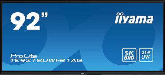 Iiyama TE9218UWI-B1AG Afișaj Public LCD VA 4K UHD 92" Cu Ecran Tactil