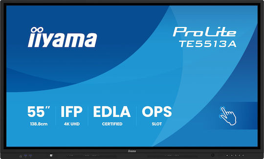 Iiyama TE6513A-B1AG Afișaj Public LCD IPS 4K UHD 64.5" cu Ecran Tactil