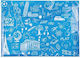 Typotrust Папка с Бутон Pp A4 Doodle Синя