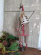 Decorativ Moș Crăciun Gri din Tesatura 75cm. Handmade gros