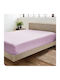 Ehome Sheet King Size with Elastic 180x200+30cm. Lilac