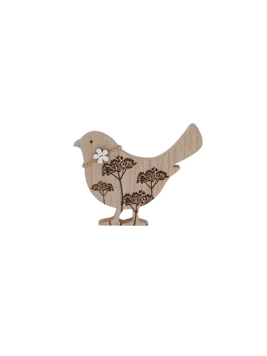 Koopman Διακοσμητικό Πουλί από Ξύλο 17x2x14cm