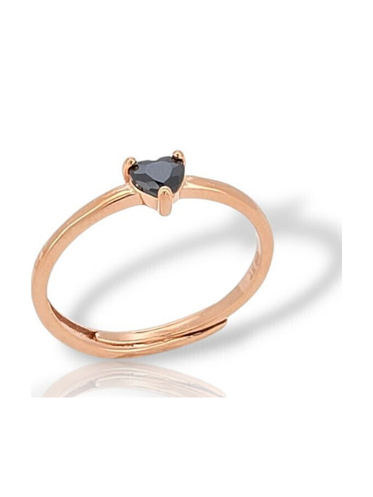 Mentzos Women's Silver Gold Plated Ring