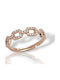 Mentzos Ring with Zircon made of Silver Gold Plated