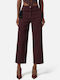 Women's Jean Trousers in Boyfriend Fit Burgundy