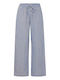 Damen Stoffhose Gestreift Blau