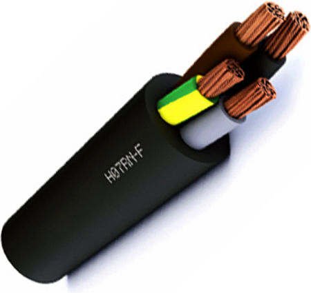 Καλώδιο Ρεύματος τύπου H07RN-F με Διατομή 1x50mm² σε Μαύρο Χρώμα 1m