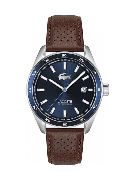 Lacoste Boston Men's Watch Battery with Brown Leather Strap