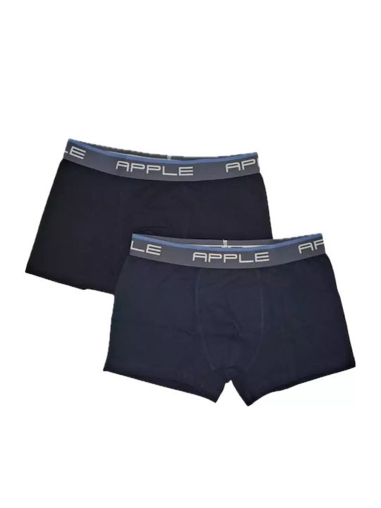 Apple Boxer Ανδρικά Μποξεράκια Μαύρα 2Pack
