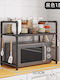 Metal Microwave Oven Stand 50.5x27x51cm White