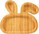 Baby Donkey Baby Food Plate made of Bamboo Green