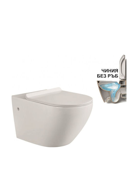 Inter Ceramic BIDET Wall-Mounted Toilet with Co...