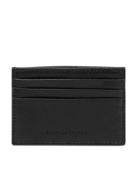 Tuscany Leather Ανδρικό Πορτοφόλι Καρτών Μαύρο