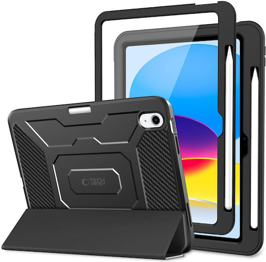 Tech-Protect Endurance Back Cover Rotativă Neagră (iPad 10,9” 10/2022, iPad 11” 11/2025)