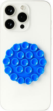 Silicone Round Non-slip Mobile Stand in Blue color