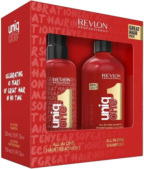 Revlon Uniq One Great Hair Hair Treatment Set for All Hair Types with Shampoo 2 Pieces