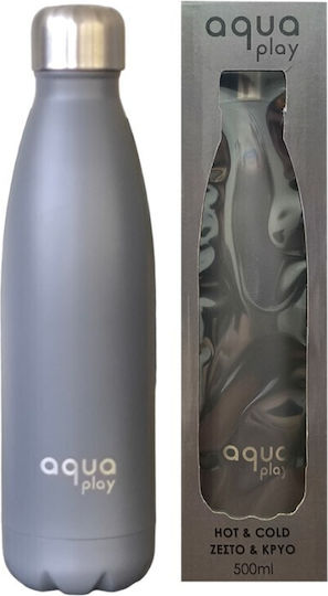 Aquaplay Μπουκάλι Θερμός Ανοξείδωτο 500ml Ανθρακί