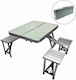 Masă Pliabilă - Bancă Pliabilă din Aluminiu în Cazul în Care 136x85x67cm Argintiu
