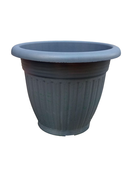 Sic Plast Patmos Pot Plastic Charcoal 25x25x13cm.