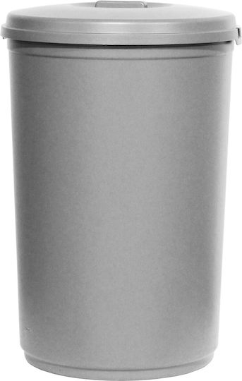Viomes Waste Bin Waste Plastic Silver 60lt 1pcs