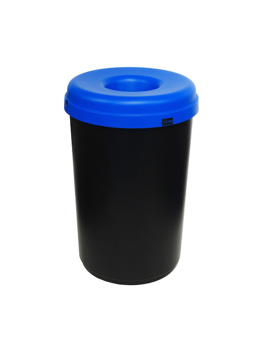 Viomes Waste Bin Recycling Plastic Black / Blue 60lt 1pcs