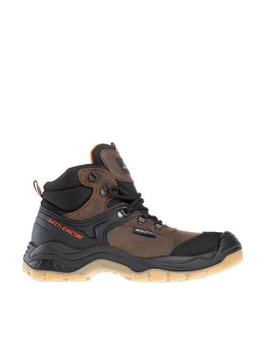Aboutblu Waterproof Safety Boot Brown Safhir Mid S3 SRC EN ISO