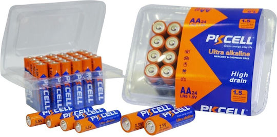Pkcell Ultra Alkaline Batteries AA 1.5V 24pcs