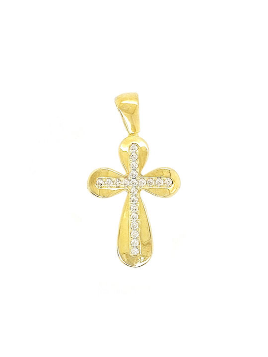 Dio Jewellery Lab Ασημένιος Σταυρός Επιχρυσωμένος