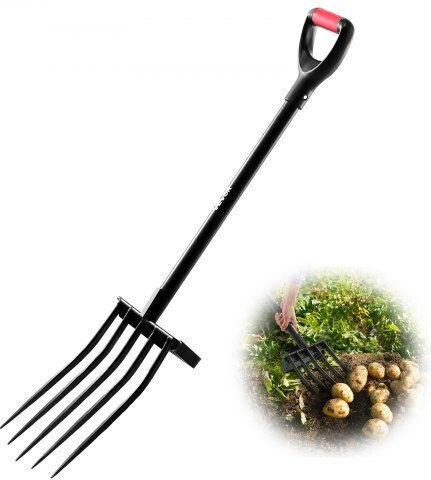 Vevor Vevor Garden Pitchfork with Handle 5 Teeth