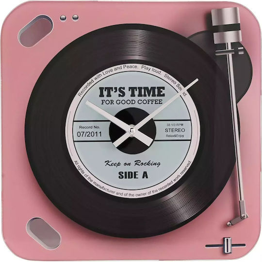 Harvey Makin Antique Wall Clock Glass Pink 30x30cm