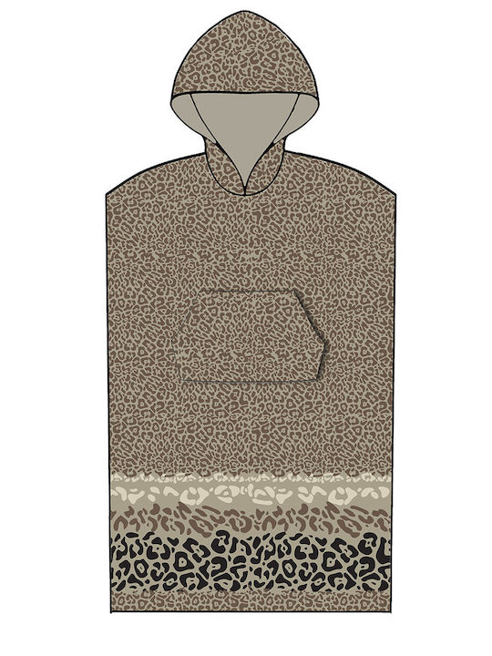 Palamaiki Πόντσο Θαλάσσης Cotton Brown