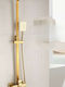 Poly Verstellbare Duschsäule mit Armatur Gold