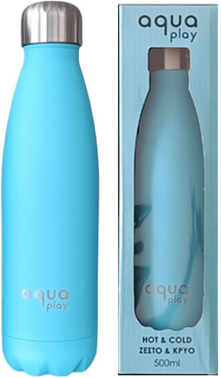 Aquaplay Bottle Thermos Stainless Steel 500ml Light Blue
