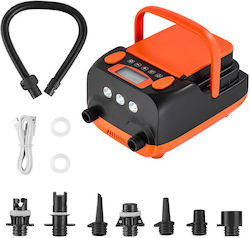 Vevor Paddle Board Pump Rechargeable Battery-powered 20psi Led Light