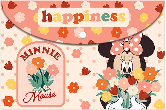 Disney Φάκελος με Κουμπί για Χαρτί A4 Πορτοκαλί 10τμχ Minnie