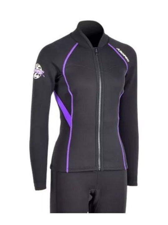 Aropec Jacket Σακάκι Κατάδυσης με Φερμουάρ Μαύρο 1.5mm