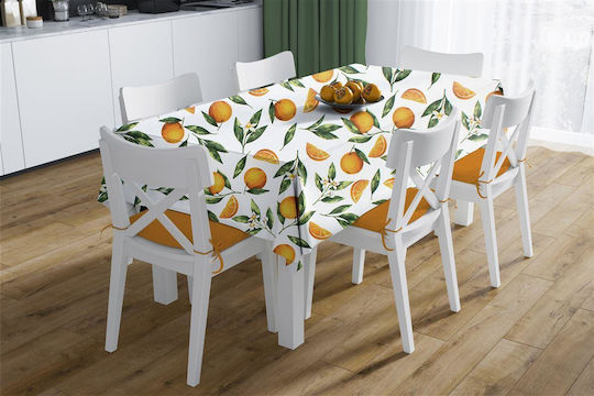 Dimcol Tablecloth Stain Resistant Set 2pcs Oranges 474 White-orange 140x220cm