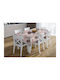 Dimcol Τραπεζομάντηλο Αλέκιαστο Σετ 2τμχ Circles 469 Coral 140x140εκ.