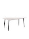Raven Tisch Speisesaal White Marble-black 160x80x74cm