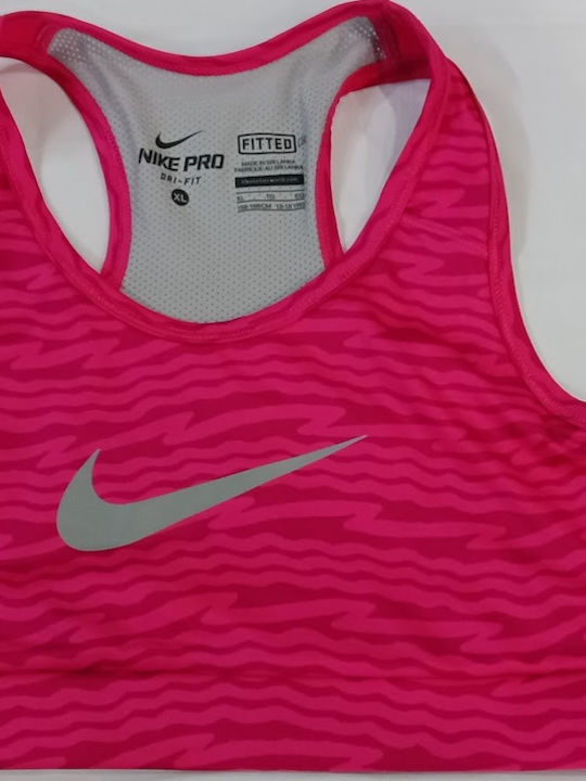 Nike Print Bra Παιδικό Μπουστάκι Φούξια