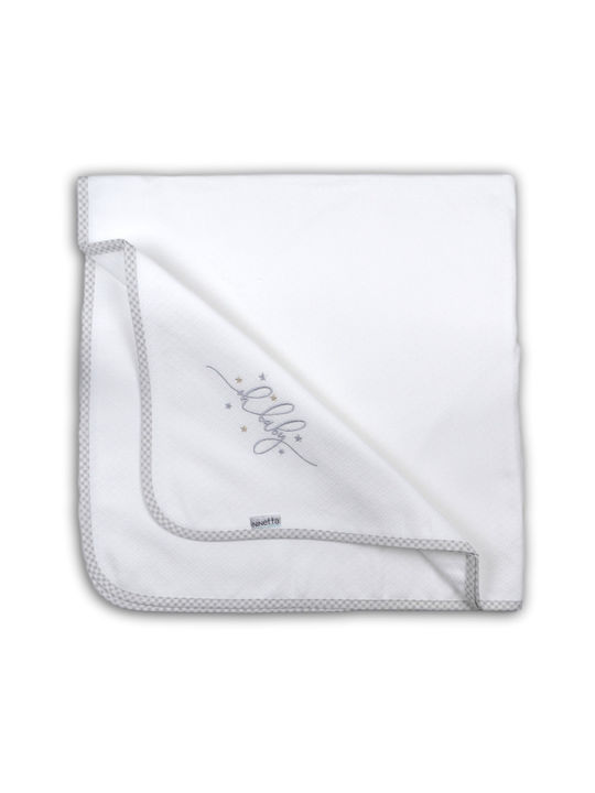Ninetta Bebe Pique Swaddle Wrap Baby Gray 90x90cm.