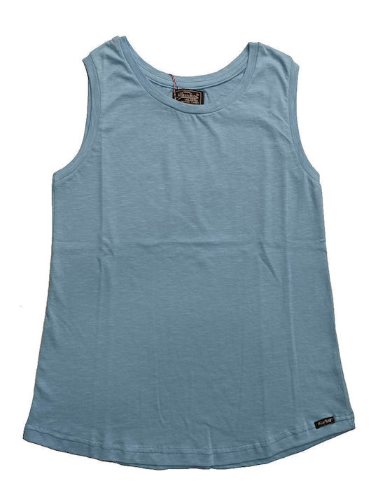 Paco & Co Damen Bluse Ärmellos Lt. Blue