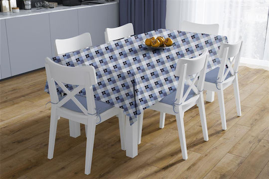 Dimcol Σετ 2τμχ Checkered 468 Αλέκιαστο Blue 140x220εκ.