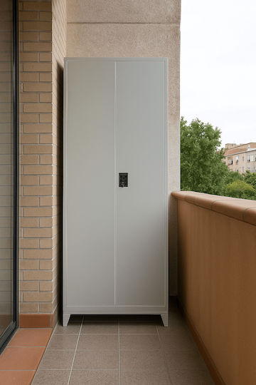 Dulap cu două uși Damian 2d Shelf Metal 85x39x180cm